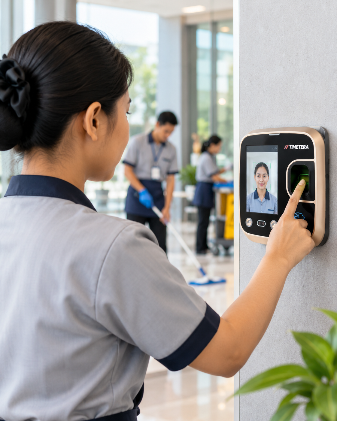 Face recognition attendance system for a large cleaning services workforce