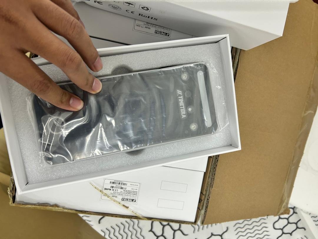 Timetera biometric attendance terminal prepared for a large cleaning services workforce deployment